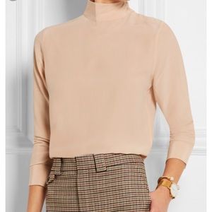 Blush Equipment Curtis Mock Neck Blouse, Small